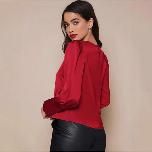 Women's Long-Sleeved Satin