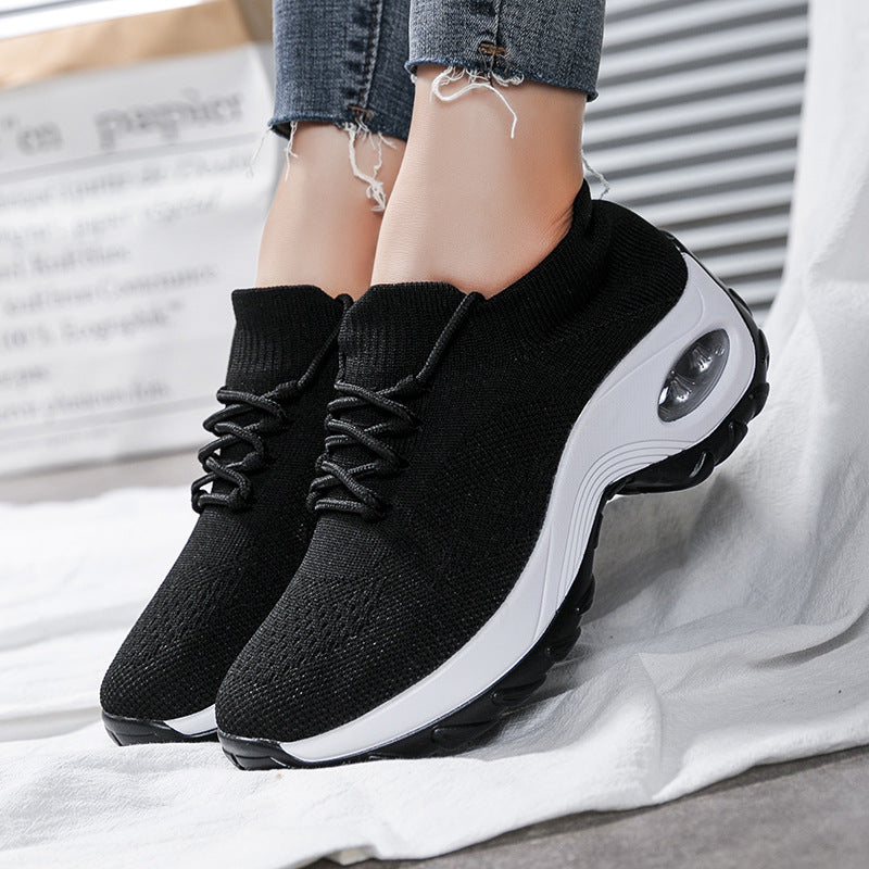 Sports shoes women flying knit socks