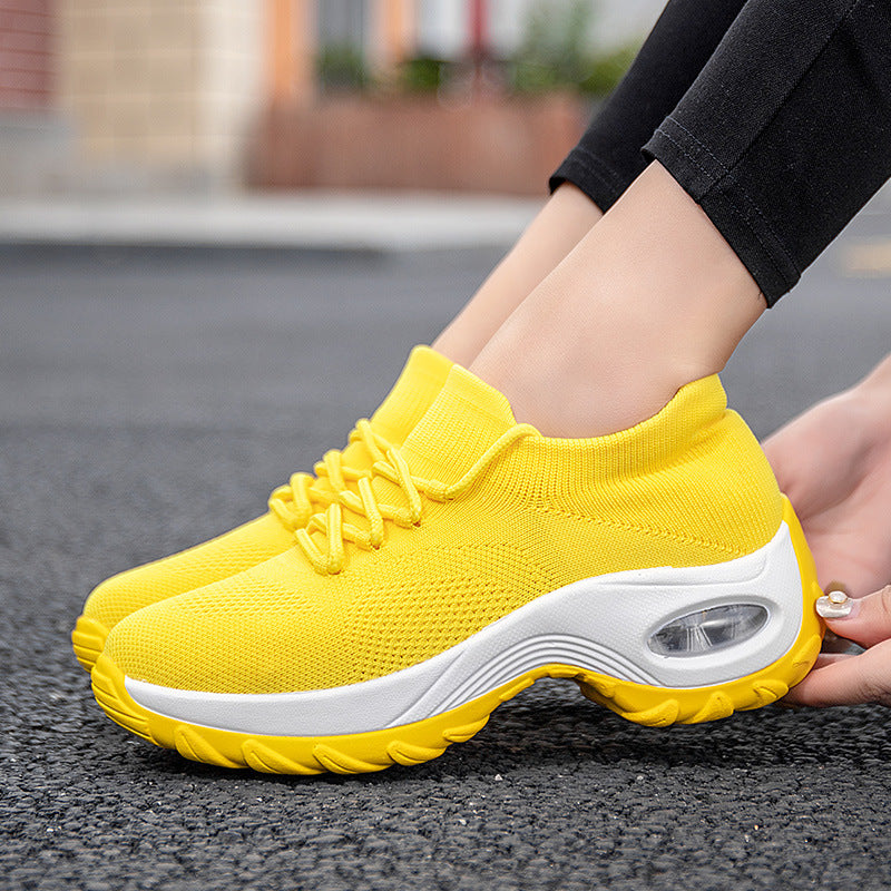 Sports shoes women flying knit socks