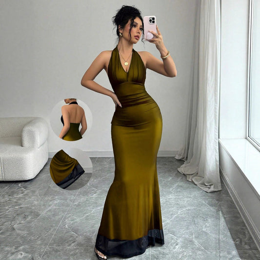 Women's Mesh Sleeveless Casual Dress