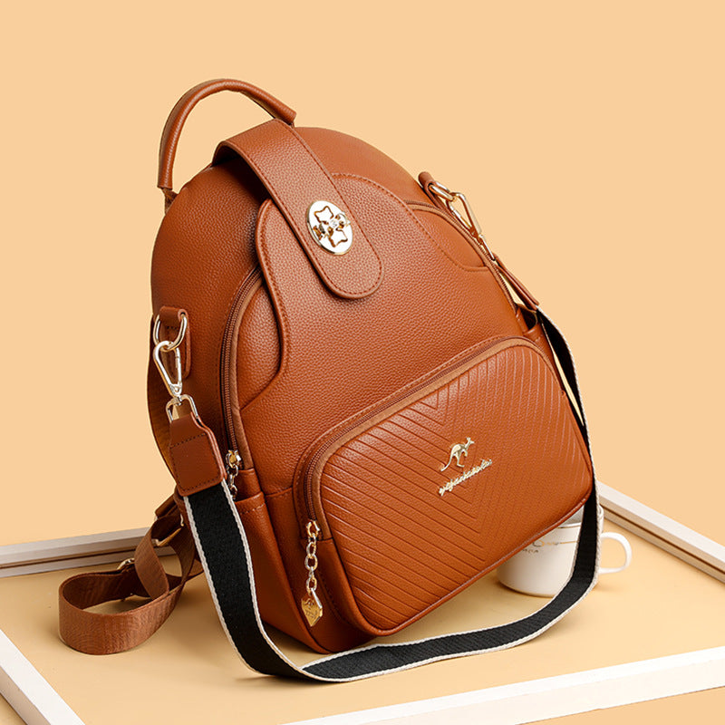 Ladies New Stylish And Versatile Go Out All-matching Backpack