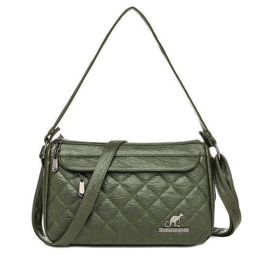 PU Soft Leather Textured Crossbody Bag