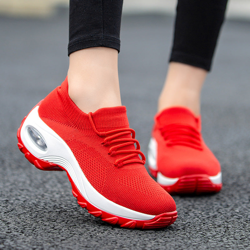 Sports shoes women flying knit socks