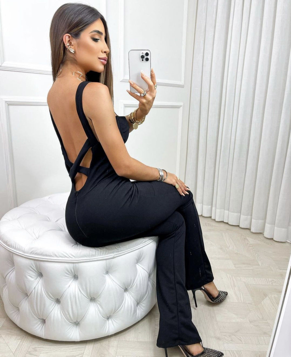Bandage Jumpsuit Backless High Street Jumpsuit