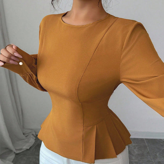 Fashionable New-style Fitted Pullover Blouse For Women