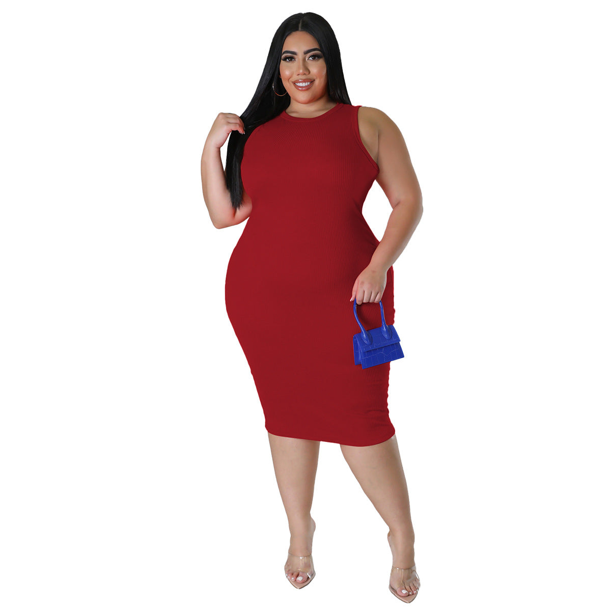 Fashionable And Casual Solid-color Sleeveless Dress For Spring And Summer