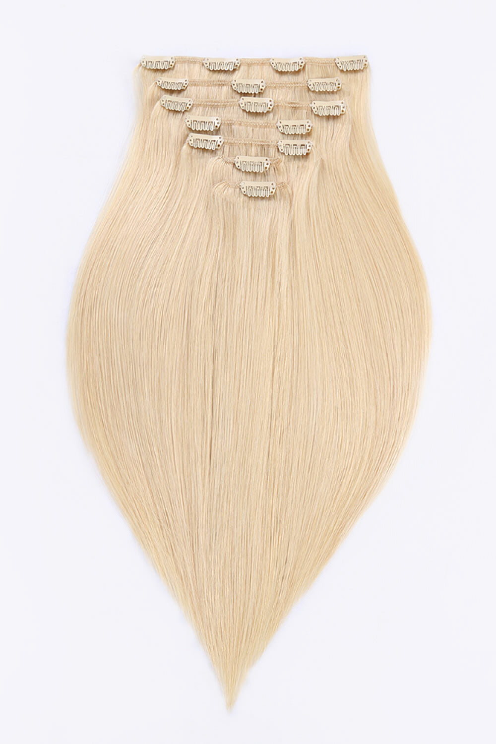 18" 80g Clip-In Hair Extensions Indian Human Hair in Blonde