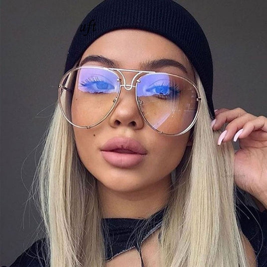 Women's Fashion Lens Sunglasses Gradient Color