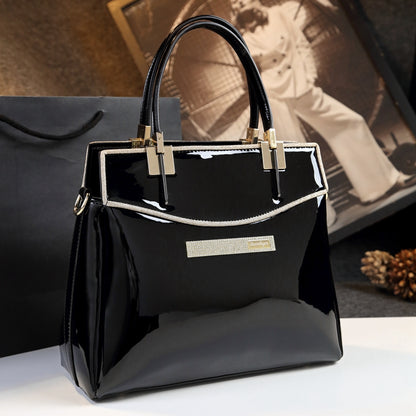 Patent Leather Women's Fashion Portable Leather Shoulder Messenger Bag