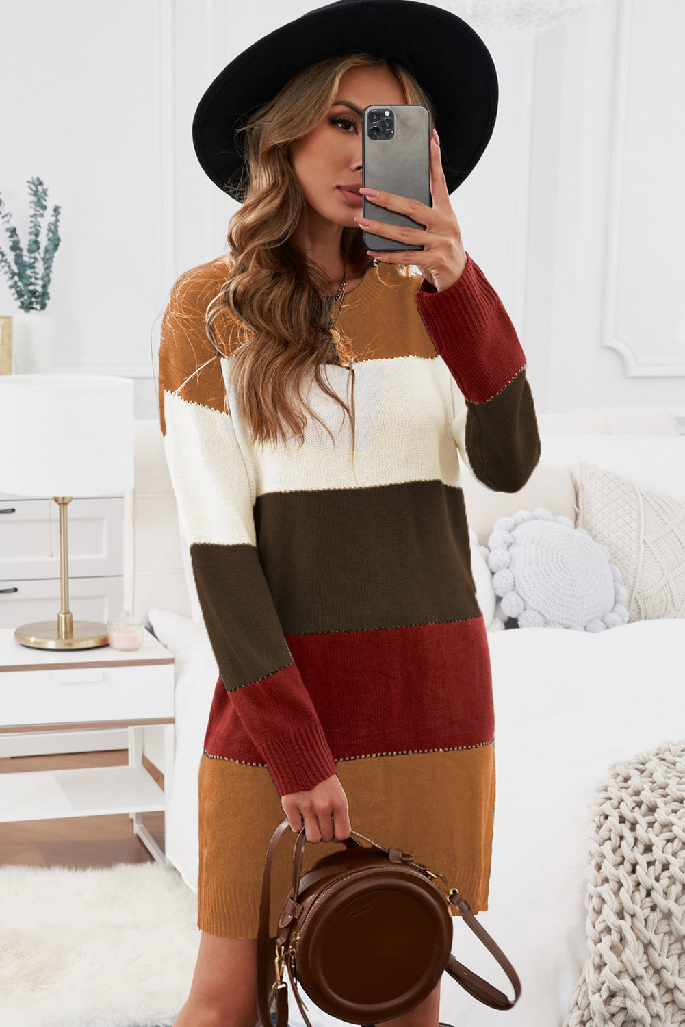 Colorblock Longline Sweater