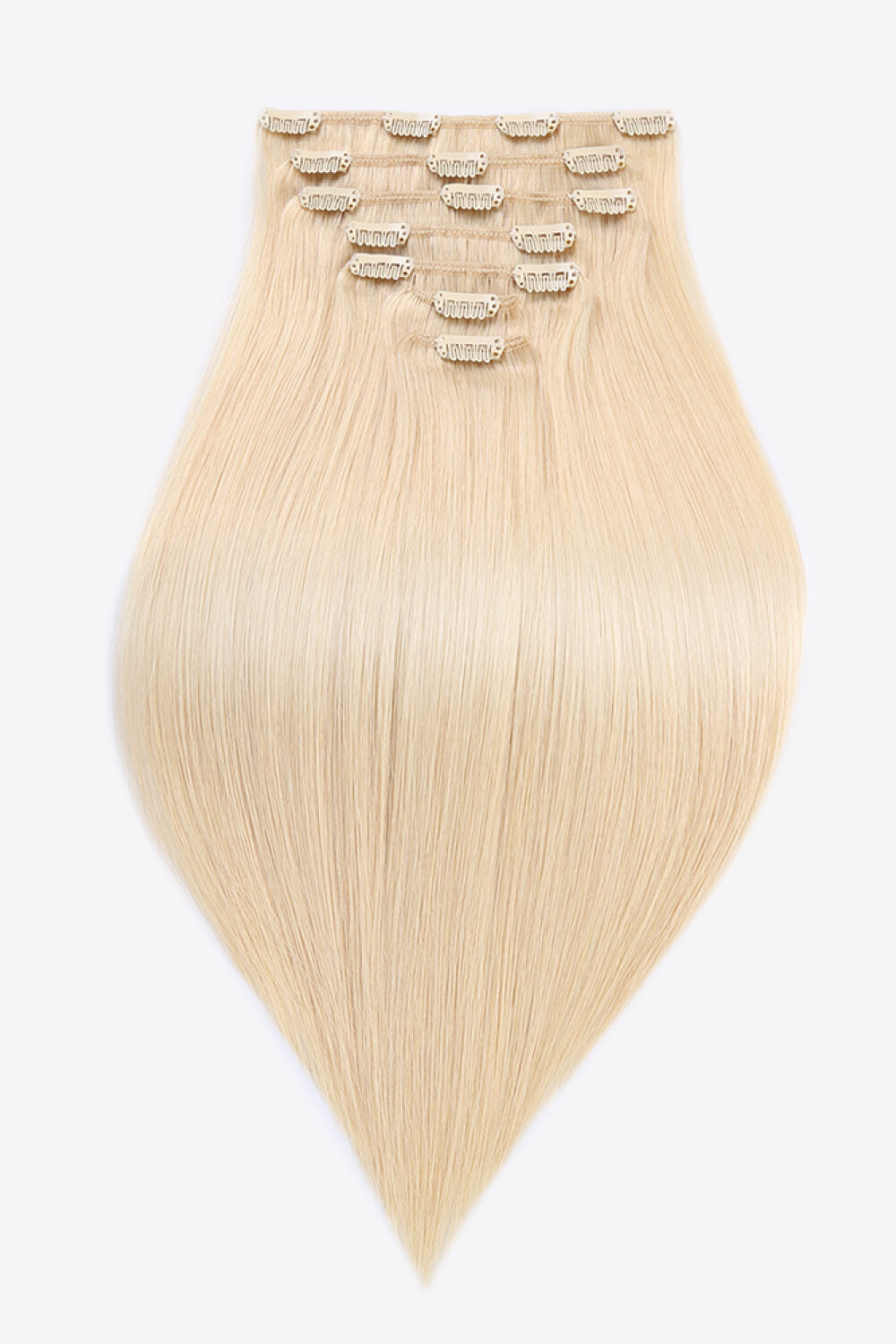 18" 80g Clip-In Hair Extensions Indian Human Hair in Blonde