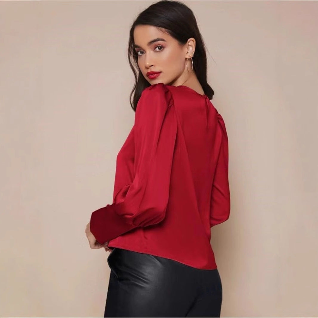 Women's Long-Sleeved Satin