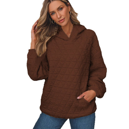 Women's Solid Color Hooded Sweater Regular Sleeve