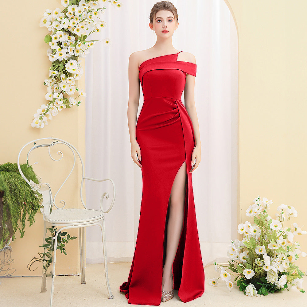 Female Temperament Ladies Banquet Long Fish Tail Dress