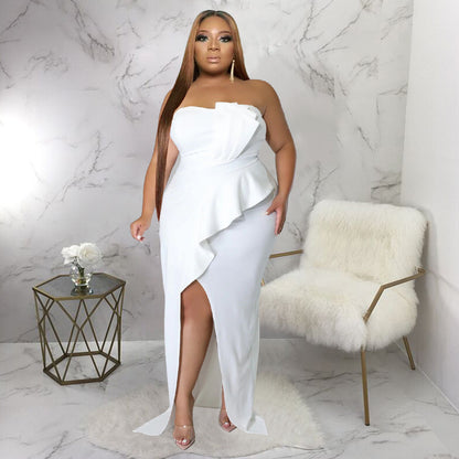 Women's Elegant High-Waisted Sexy Bodycon Split Dress