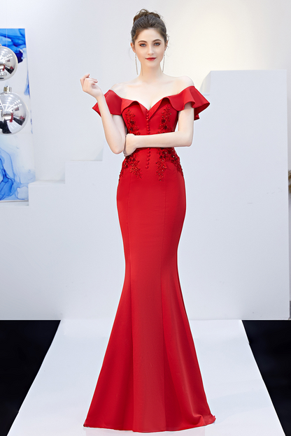 Slim-Fit Fishtail Mermaid Evening Dress