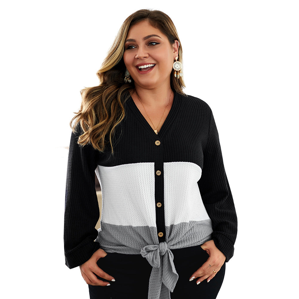 Large size slim loose sweater