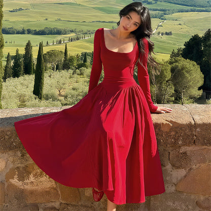 Backless Cross-strap Slim-fit Long Dress For Women