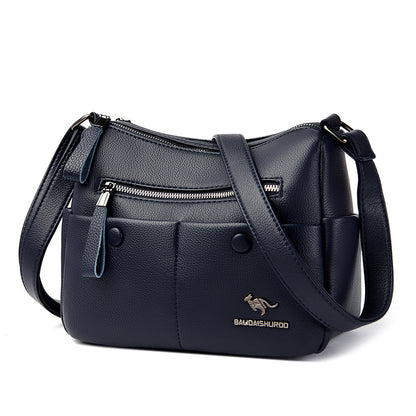 Middle-aged Mom Shoulder Simple All-matching Soft Leather Bag