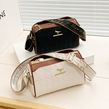 New Leather Indentation Fashionable Stylish Simple Messenger Bag