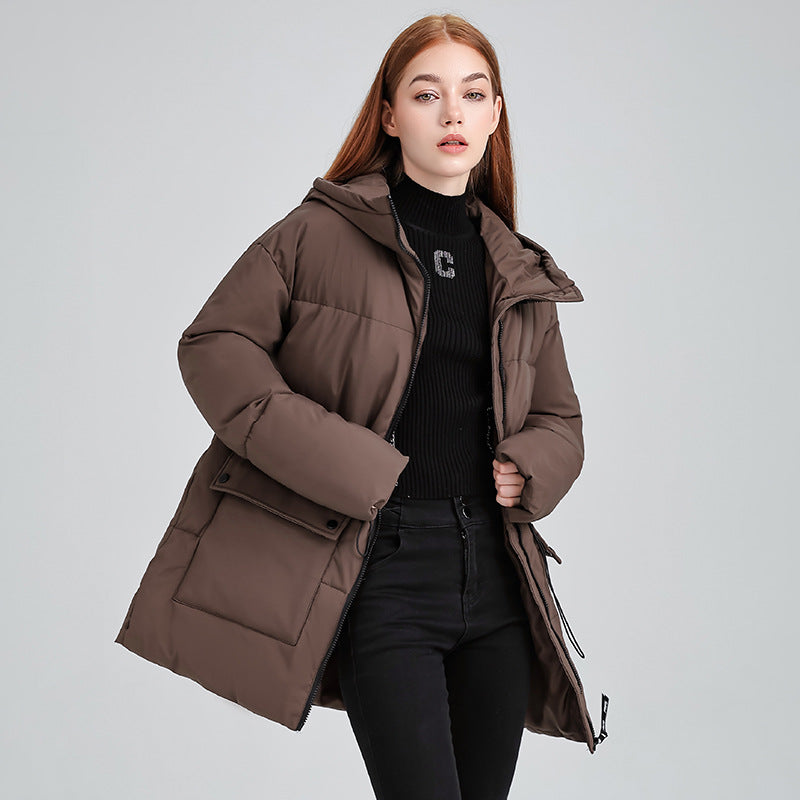 New, Versatile And Stylish Cotton-padded Jacket With A Hood