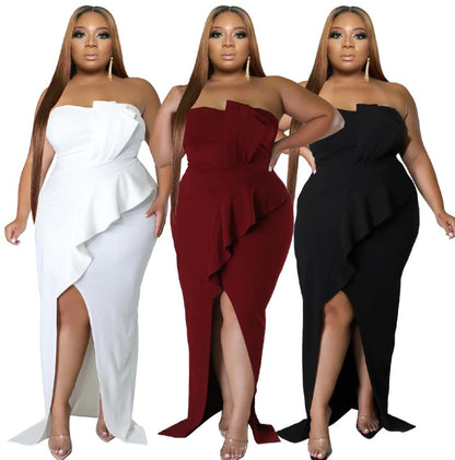 Women's Elegant High-Waisted Sexy Bodycon Split Dress