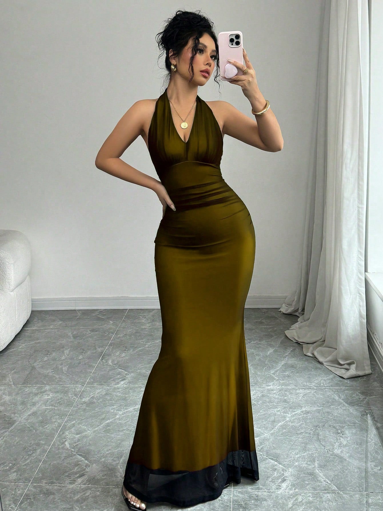 Women's Mesh Sleeveless Casual Dress