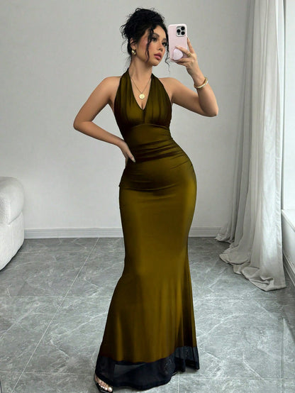 Women's Mesh Sleeveless Casual Dress