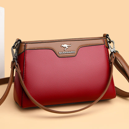 One Shoulder Soft Leather Small Square Stitching Women's Cross-body Bag