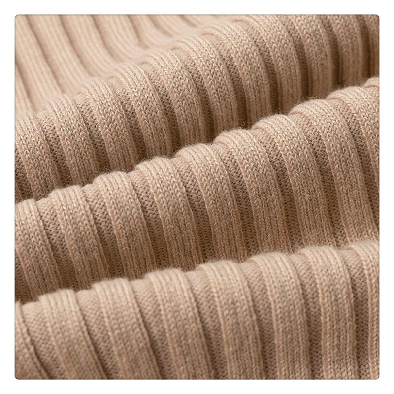 Women sweater long fashion V-neck knitted dress