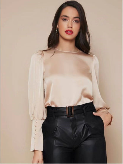 Women's Long-Sleeved Satin