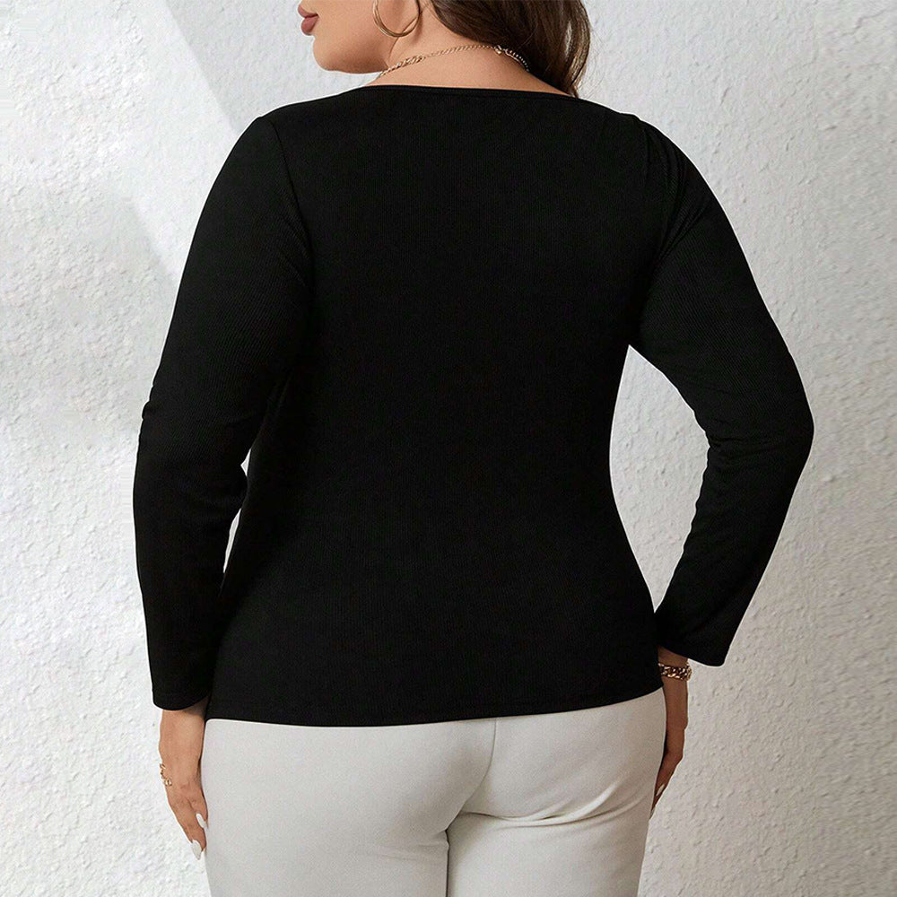 Women's Slim Fit Sexy Hollow-out Long Sleeve Simple Top