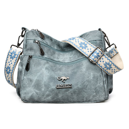 Fashion Shoulder Bag Women's Bag Large Capacity Soft Leather Textured Tote