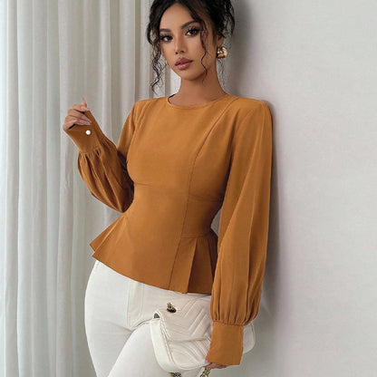 Fashionable New-style Fitted Pullover Blouse For Women