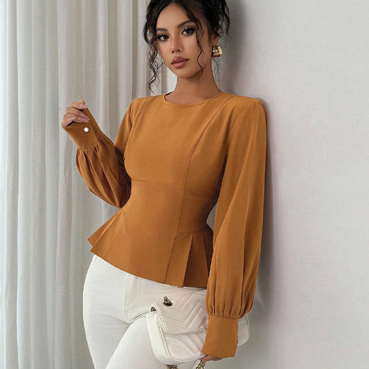 Fashionable New-style Fitted Pullover Blouse For Women