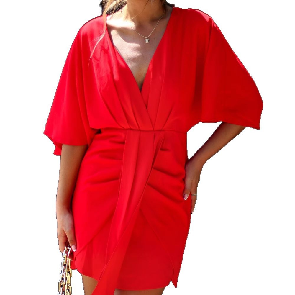 Women's Solid Color Elegant Irregular Slim Dress