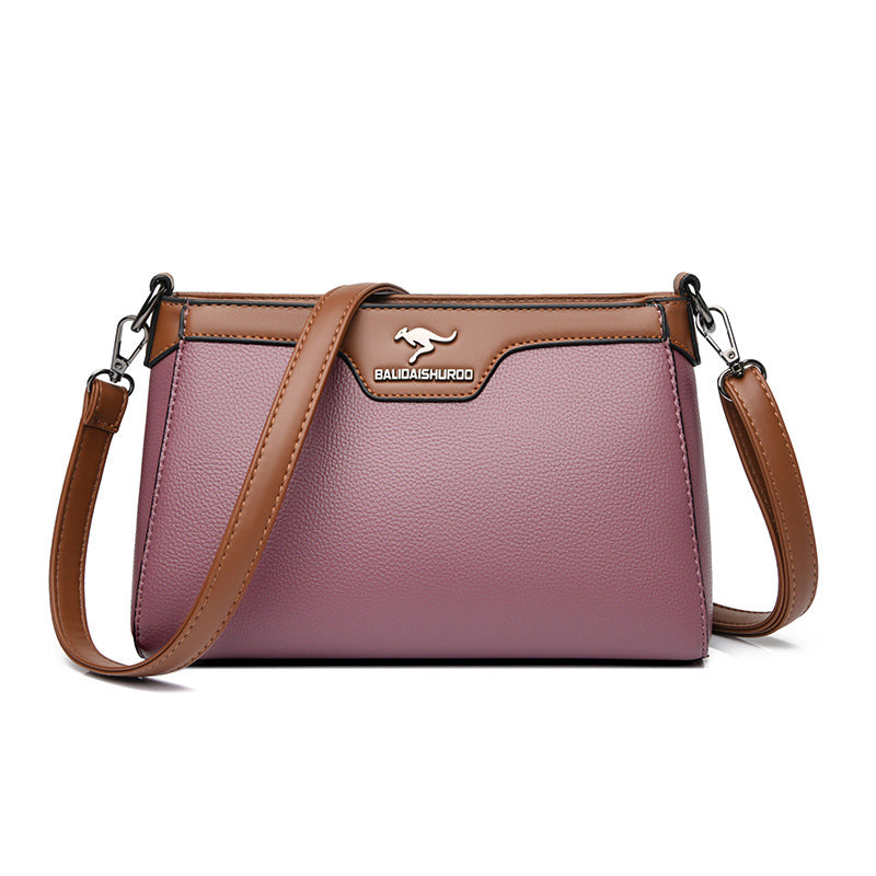 One Shoulder Soft Leather Small Square Stitching Women's Cross-body Bag