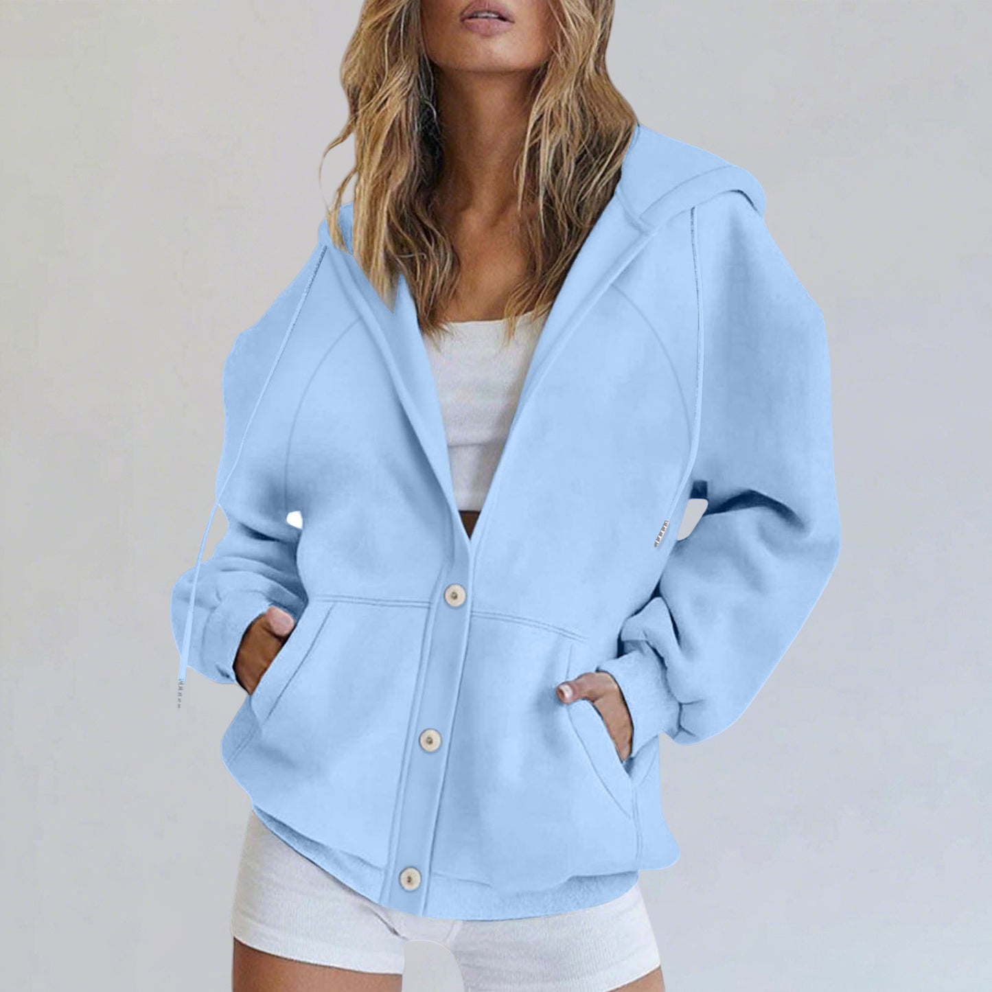Women's Casual Solid Color Cardigan Jacket
