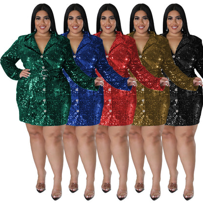 European And American Plus Size Female Suit Coat