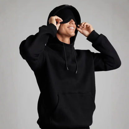 Colorful Couple Hoodie With Drawstring Eye Mask