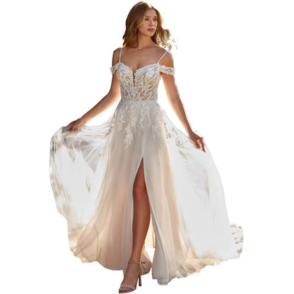 Lady's One-shoulder Fitted Wedding Dress