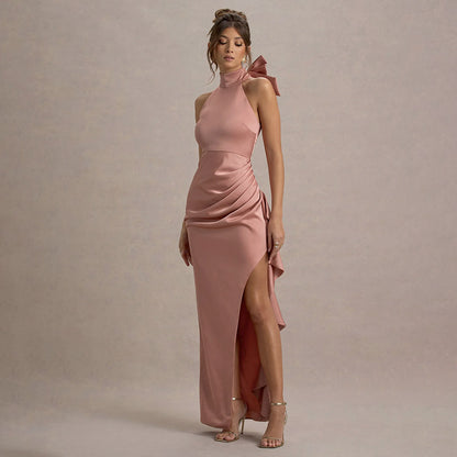 Individualized Lace-trimmed Split Dress