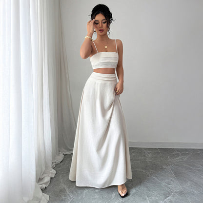 Elegant Camisole And Skirt Set