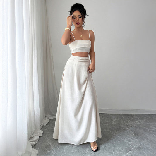 Elegant Camisole And Skirt Set
