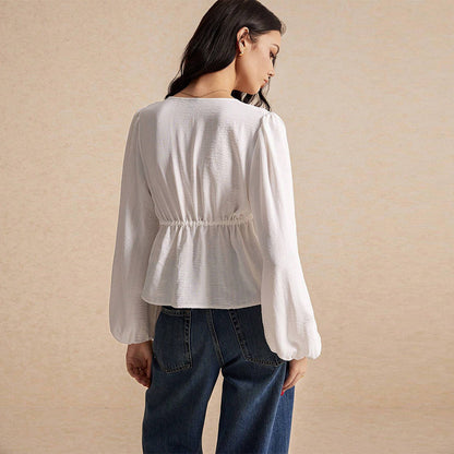 Versatile Long-sleeve Blouse