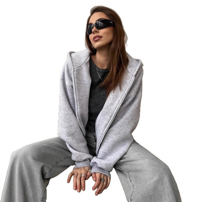 Fall Winter Hooded Casual Thick Coat Women