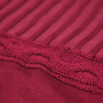 winter new round neck skirt Vintage long sleeve sweater dress