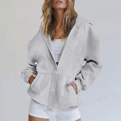 Women's Casual Solid Color Cardigan Jacket