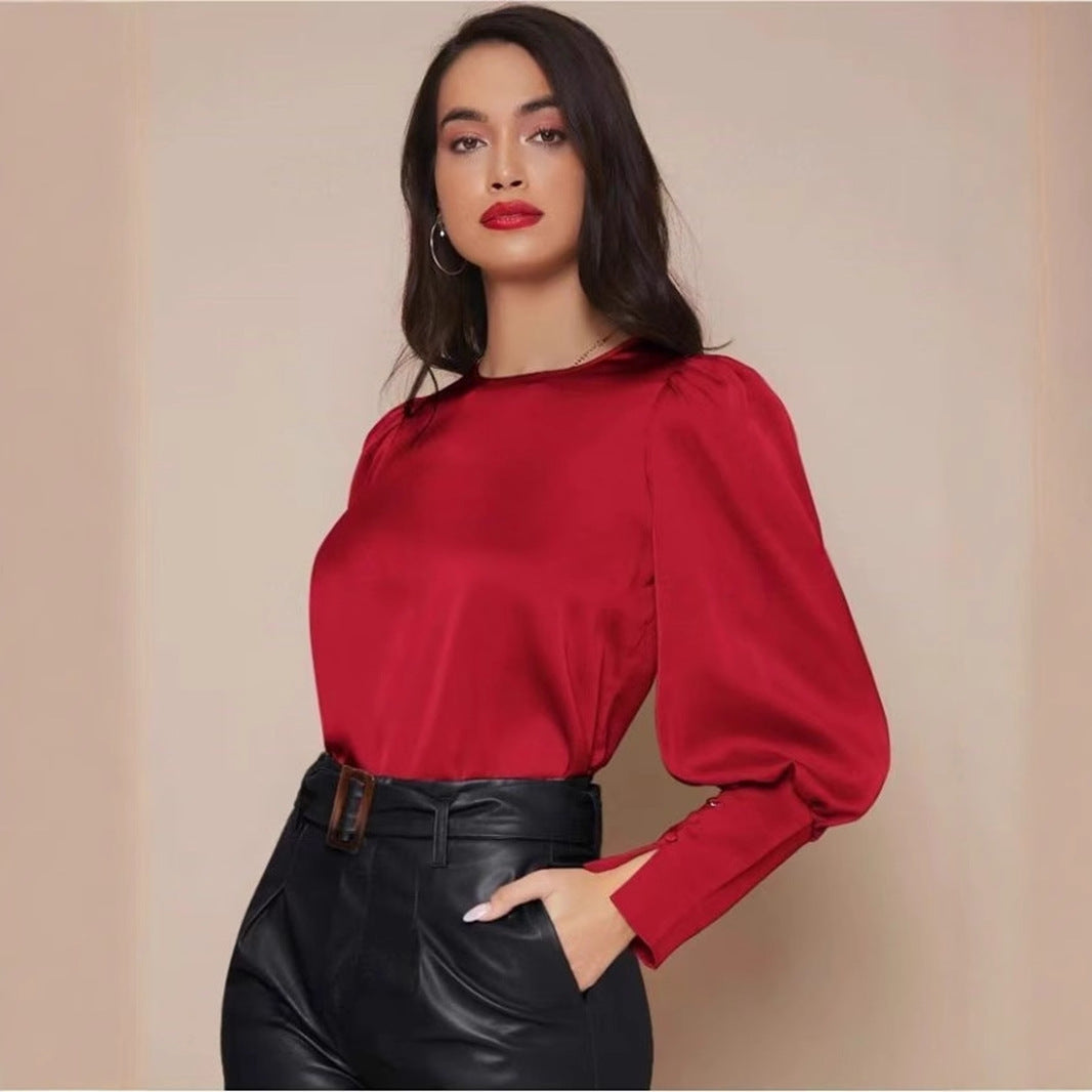 Women's Long-Sleeved Satin