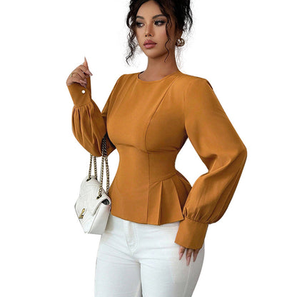 Fashionable New-style Fitted Pullover Blouse For Women